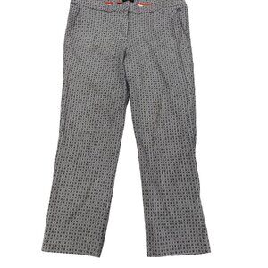 Audrey & Celine Womens Black & White Geometric Pattern Pants Size 14 Made In Chi